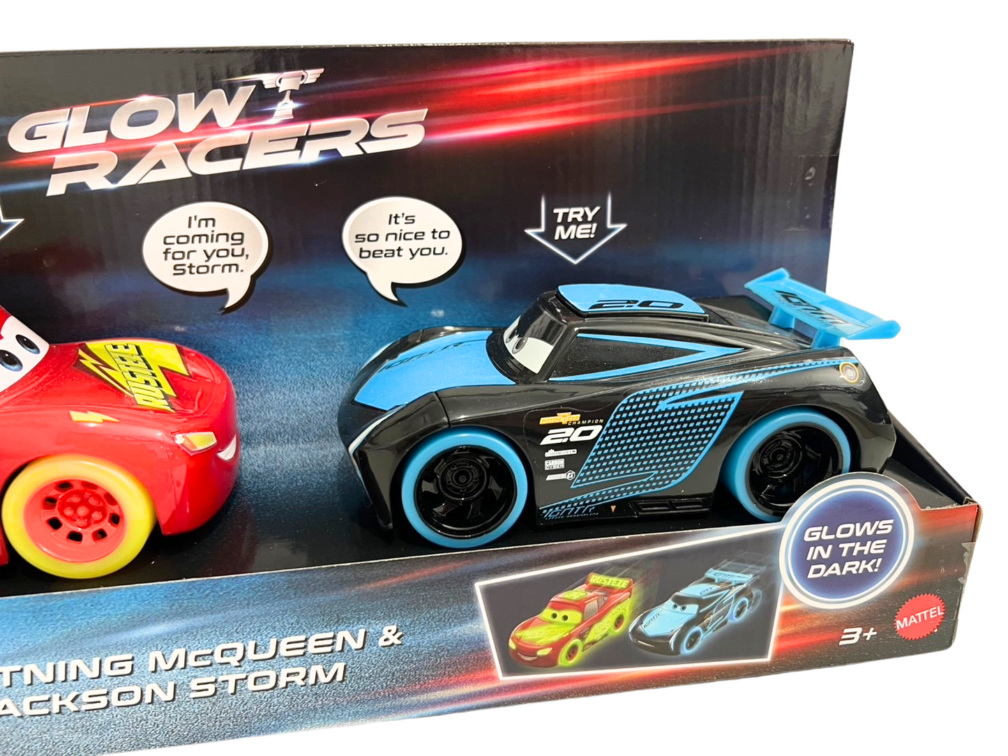 【GLOW RACERS】【TRACK TALKERS】LIGHTNING McQueeN & JACKSON STORM(2024)