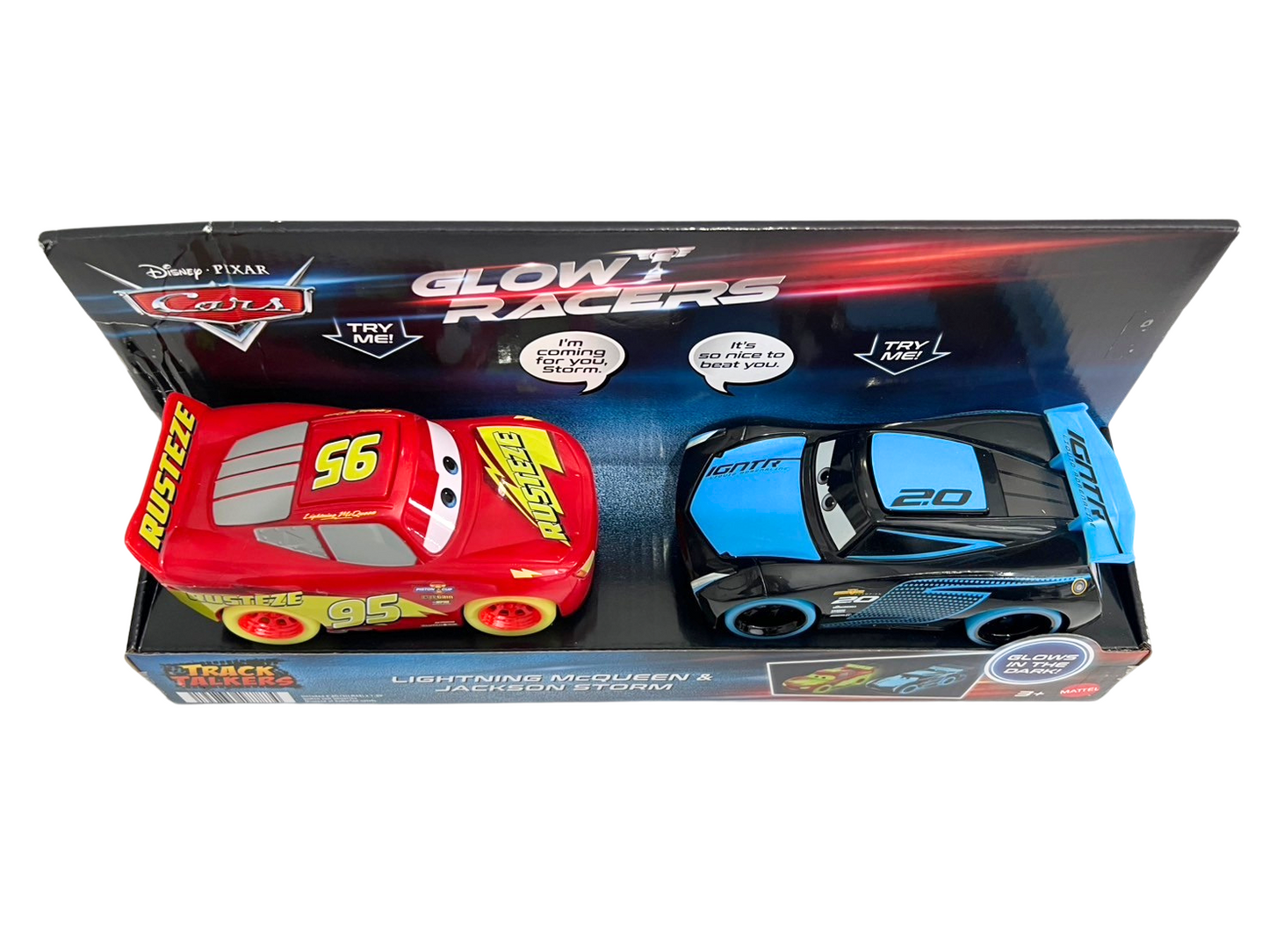 【GLOW RACERS】【TRACK TALKERS】LIGHTNING McQueeN & JACKSON STORM(2024)