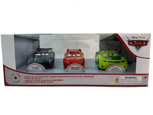 【フロリダディズニー】3-PACK DIECAST SET(JACKSON STORM／LIGHTNING McQUEEN／CHASE RACELOTT)