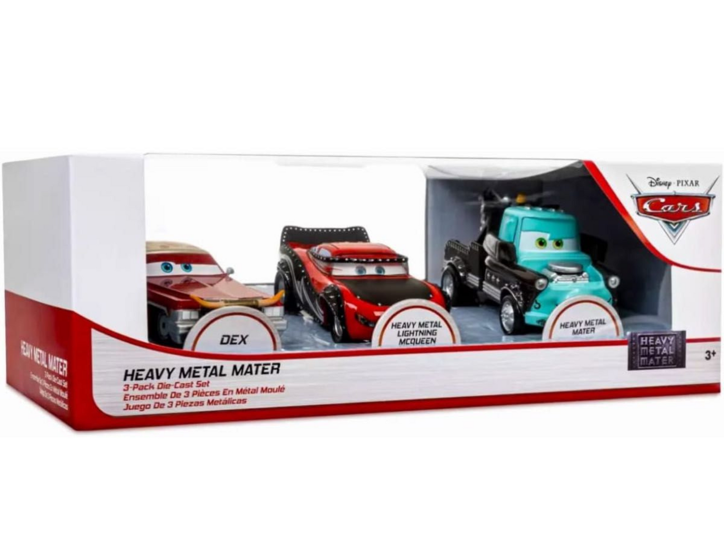 【フロリダディズニー】3-PACK DIECAST SET(DEX／HEAVY METAL LIGHTNING McQUEEN／HEAVY METAL MATER)